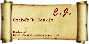 Czibók Joakim névjegykártya
